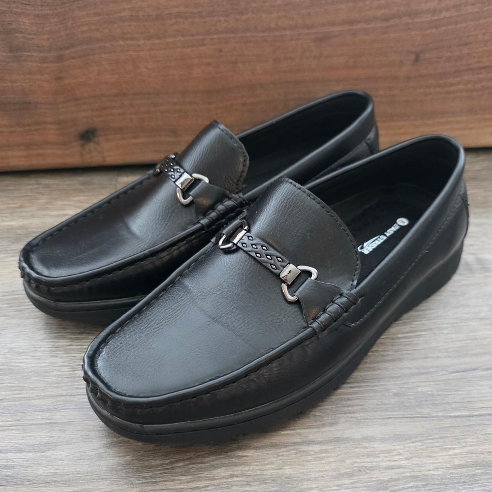 Easy Strider Black Faux Leather Comfort Bit Loafers Women's 8 1025-BK-8